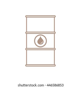 Stylized icon of the barrel of oil on a white background