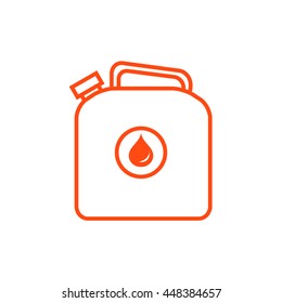 Stylized icon of the canister of gasoline on a white background