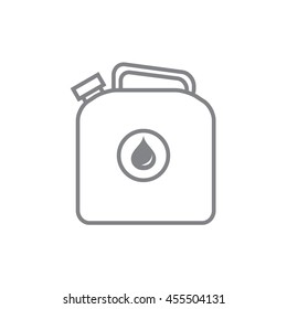 Stylized icon of the canister of gasoline on a white background