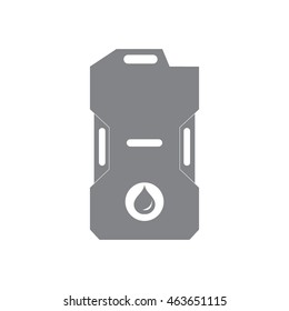 Stylized icon of the canister of gasoline on a white background