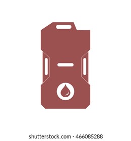 Stylized icon of the canister of gasoline on a white background
