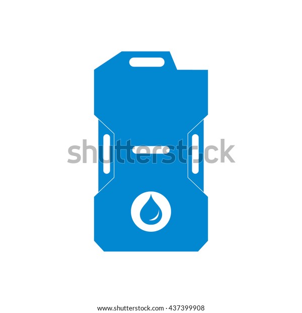 Stylized icon of the canister of gasoline on a
white background