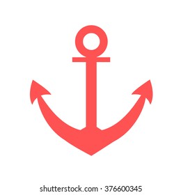 Stylized icon of a colored anchor on a white background