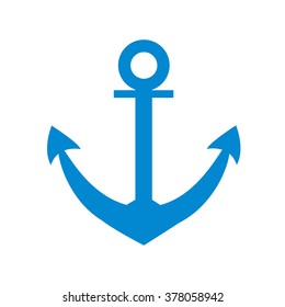 Stylized icon of a colored anchor on a white background
