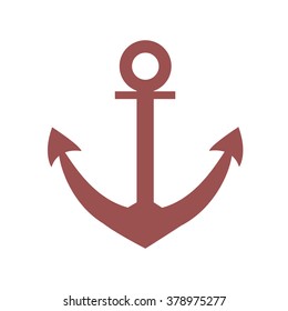 Stylized icon of a colored anchor on a white background