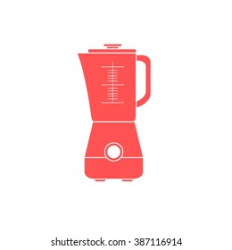 Stylized icon of a colored blender on a white background