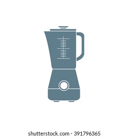 Stylized icon of a colored blender on a white background