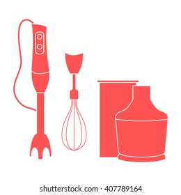 Stylized icon of a colored blender on a white background