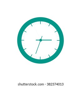 Stylized icon of colored clock on a white background
