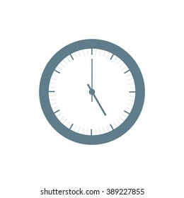 Stylized icon of colored clock on a white background