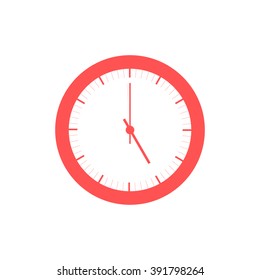 Stylized icon of colored clock on a white background