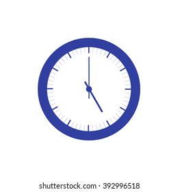 Stylized icon of colored clock on a white background