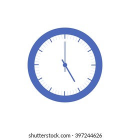 Stylized icon of colored clock on a white background