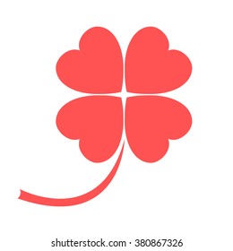 Stylized icon of a colored clover leave on a white background