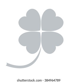 Stylized icon of a colored clover leave on a white background