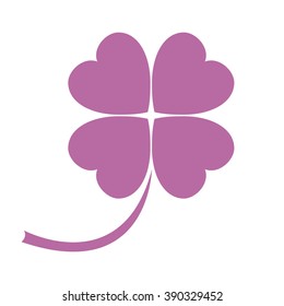 Stylized icon of a colored clover leave on a white background