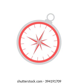 Stylized icon of a colored compass on a white background
