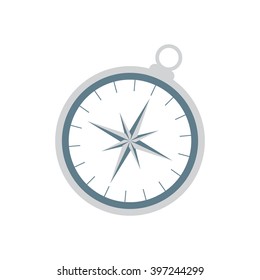 Stylized icon of a colored compass on a white background