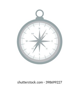 Stylized icon of a colored compass on a white background