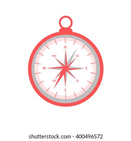 Stylized icon of a colored compass on a white background
