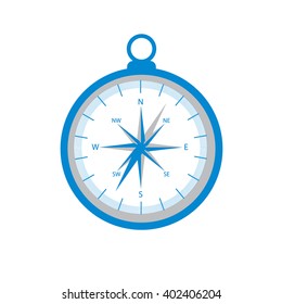 Stylized icon of a colored compass on a white background