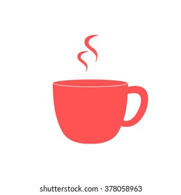 Stylized icon of a colored cup on a white background