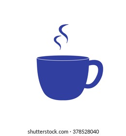 Stylized icon of a colored cup on a white background