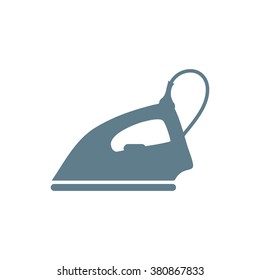Stylized icon of a colored iron on a white background