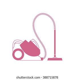 Stylized icon of a colored vacuum cleaner on a white background