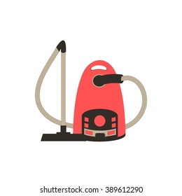 Stylized icon of a colored vacuum cleaner on a white background