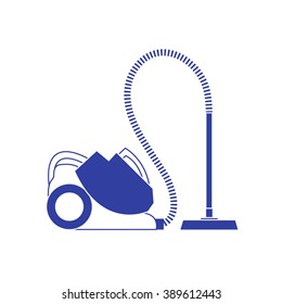 Stylized icon of a colored vacuum cleaner on a white background