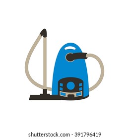Stylized icon of a colored vacuum cleaner on a white background