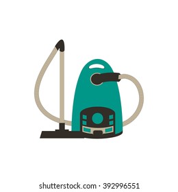 Stylized icon of a colored vacuum cleaner on a white background
