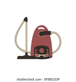 Stylized icon of a colored vacuum cleaner on a white background