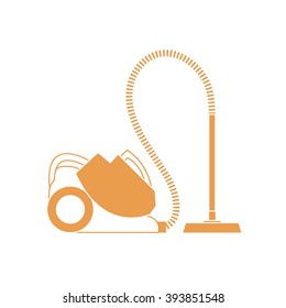 Stylized icon of a colored vacuum cleaner on a white background