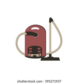 Stylized icon of a colored vacuum cleaner on a white background