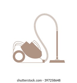 Stylized icon of a colored vacuum cleaner on a white background