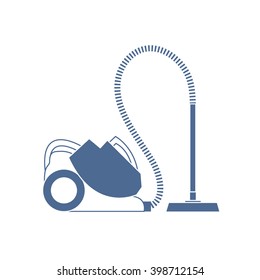 Stylized icon of a colored vacuum cleaner on a white background