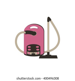 Stylized icon of a colored vacuum cleaner on a white background