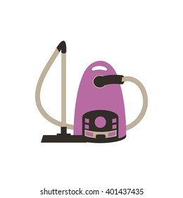 Stylized icon of a colored vacuum cleaner on a white background