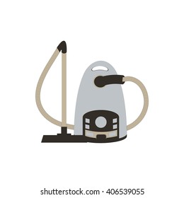 Stylized icon of a colored vacuum cleaner on a white background