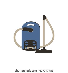 Stylized icon of a colored vacuum cleaner on a white background