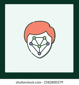 Stylized Icon: Face Recognition Network Visualization