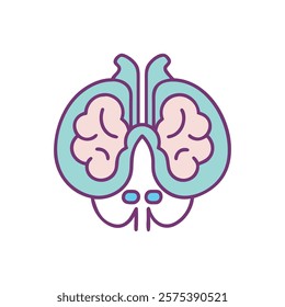 Stylized Icon of Hypothalamus Anatomy