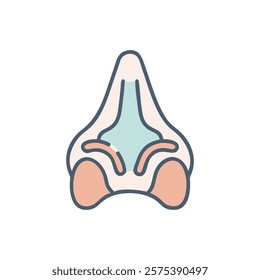 Stylized Icon of Inferior Nasal Concha Anatomy