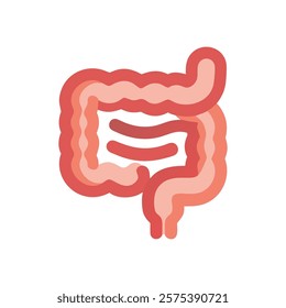 Stylized Icon of Intestine Anatomy