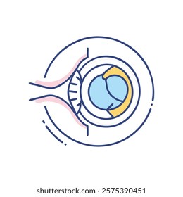 Stylized Icon of Iris Anatomy