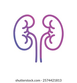 Stylized Icon of Kidney Anatomy