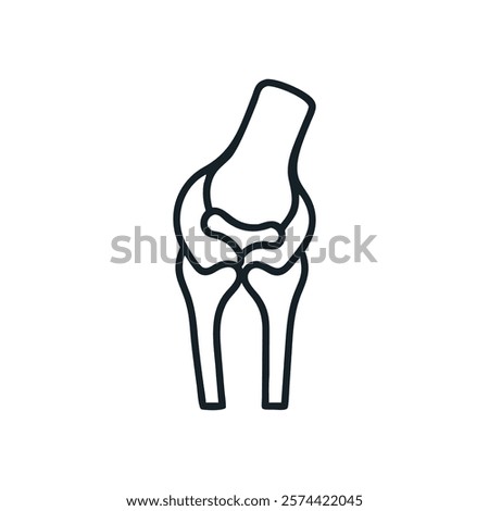 Stylized Icon of Knee Joint Anatomy