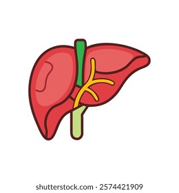 Stylized Icon of Liver Anatomy